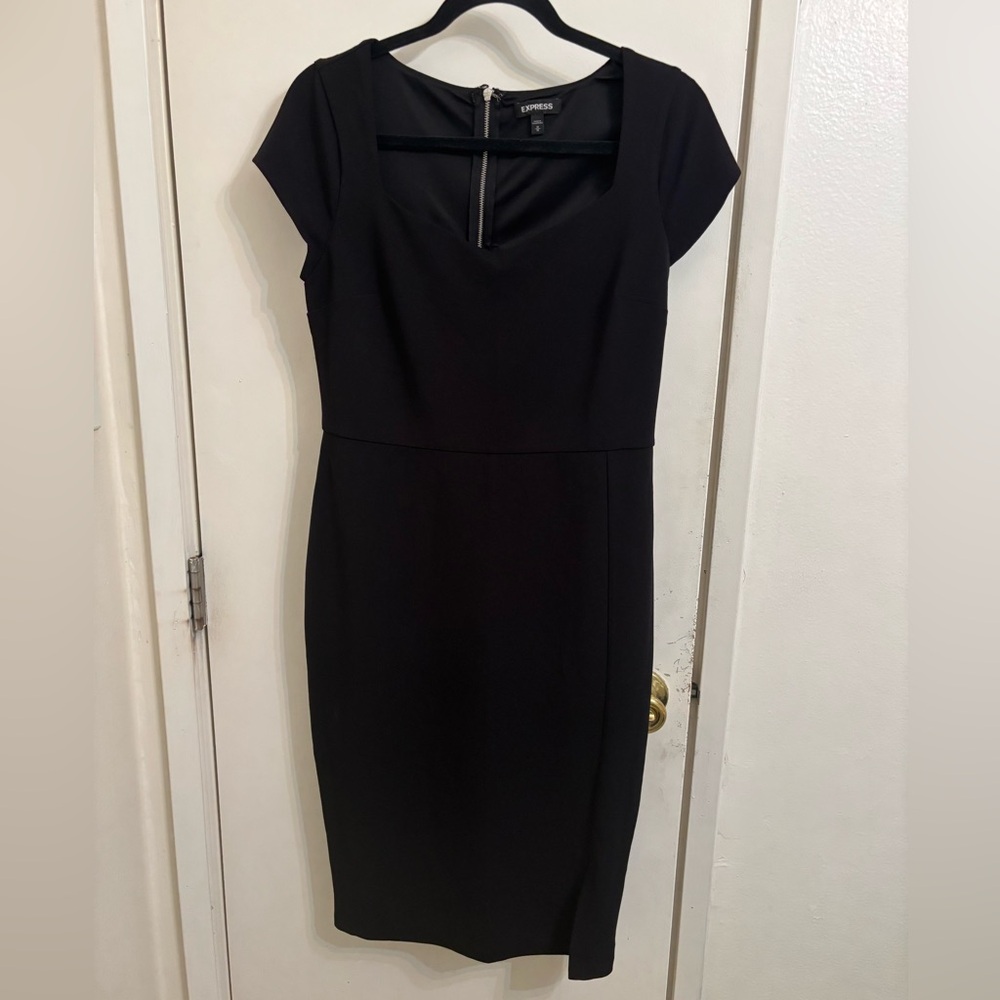 Express black midi dress